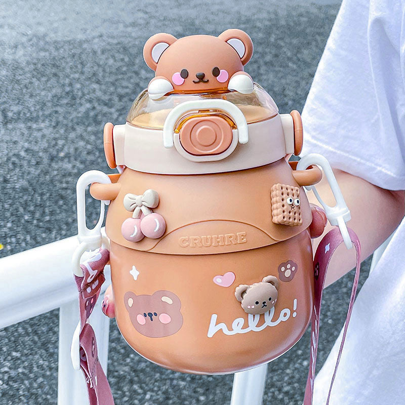 029【Stainless Steel】780ML animal 4 colors vaccum cup Thermos Mug water bottle cute water bottle