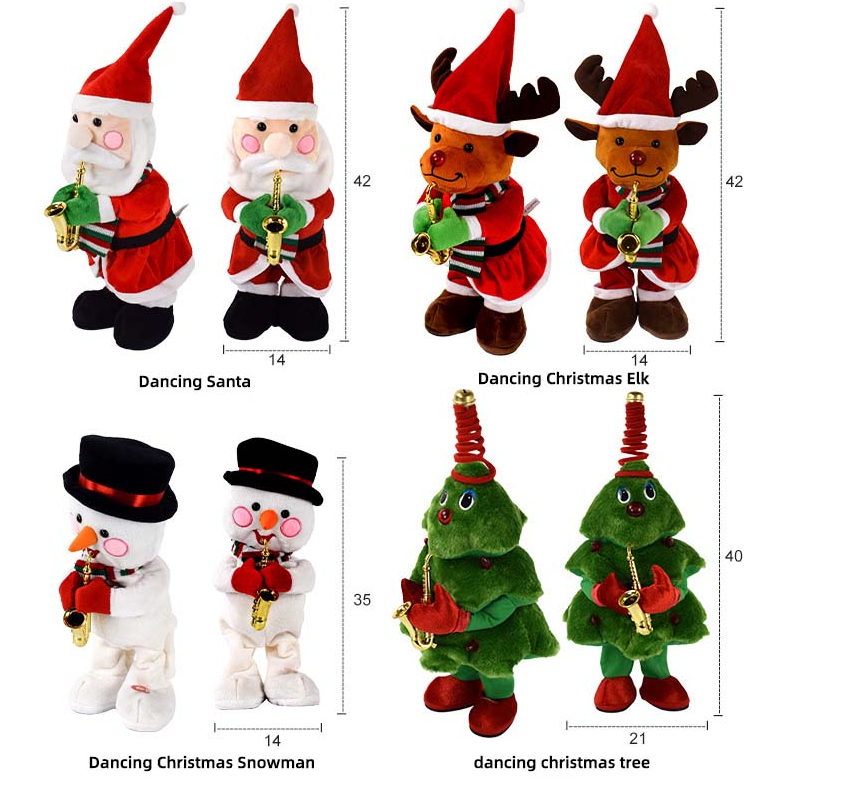 【CM100】NEW Christmas Tree Music Dancing Singing Christmas Tree Dolls Santa Claus Toys For Home Decoration New Year Gifts