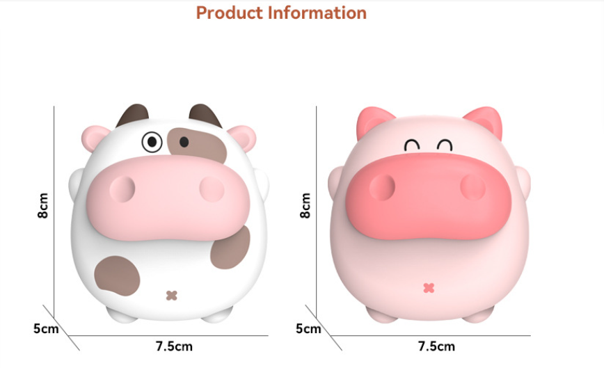 【NS02】Christmas Cow Cute Hand Warmer Winter Mini Heater Portable Quick Heating Multifunctional USB Rechargeable Outdoor Traveling Hiking Use