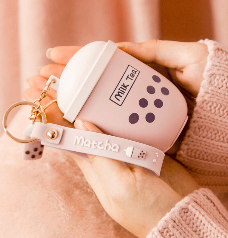 【NS05】  Cute Milk Tea Bubble Tea Hand Warmer Winter Intelligent Digital Display Temperature Power Bank Mini Heater Portable Quick Heating Multifunctional USB Rechargeable 2 in 1 Charging Outdoor Traveling Hiking Use