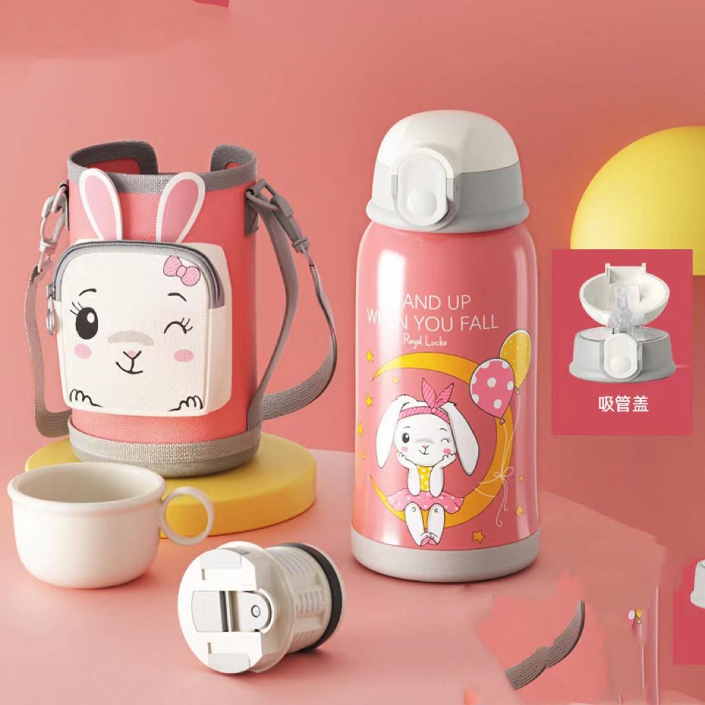 034【BPA FREE】 550ml cute unicorn  dinosaur lion doggy bunny  vaccum cup Stainless Steel Thermos Mug water bottle cute water bottle