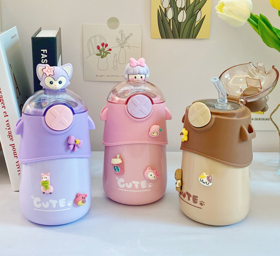 026【BPA FREE】 480ml animal four colors vaccum cup Stainless Steel Thermos Mug water bottle cute water bottle