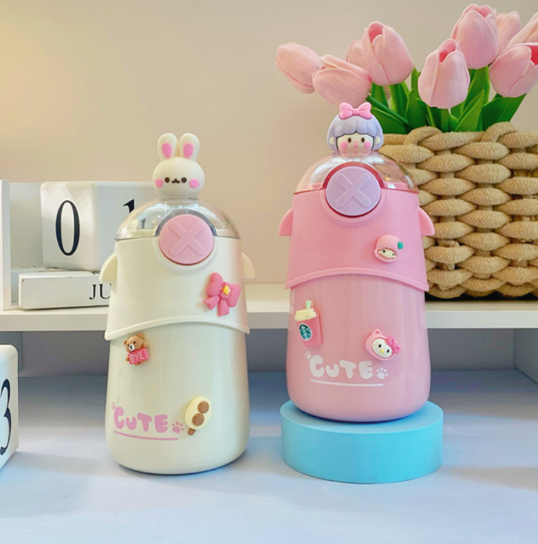 026【BPA FREE】 480ml animal four colors vaccum cup Stainless Steel Thermos Mug water bottle cute water bottle