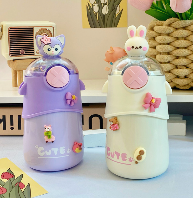 026【BPA FREE】 480ml animal four colors vaccum cup Stainless Steel Thermos Mug water bottle cute water bottle