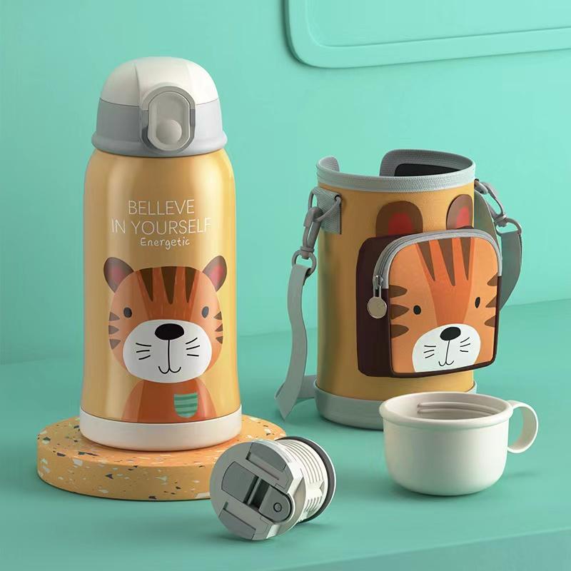 034【BPA FREE】 550ml cute unicorn  dinosaur lion doggy bunny  vaccum cup Stainless Steel Thermos Mug water bottle cute water bottle